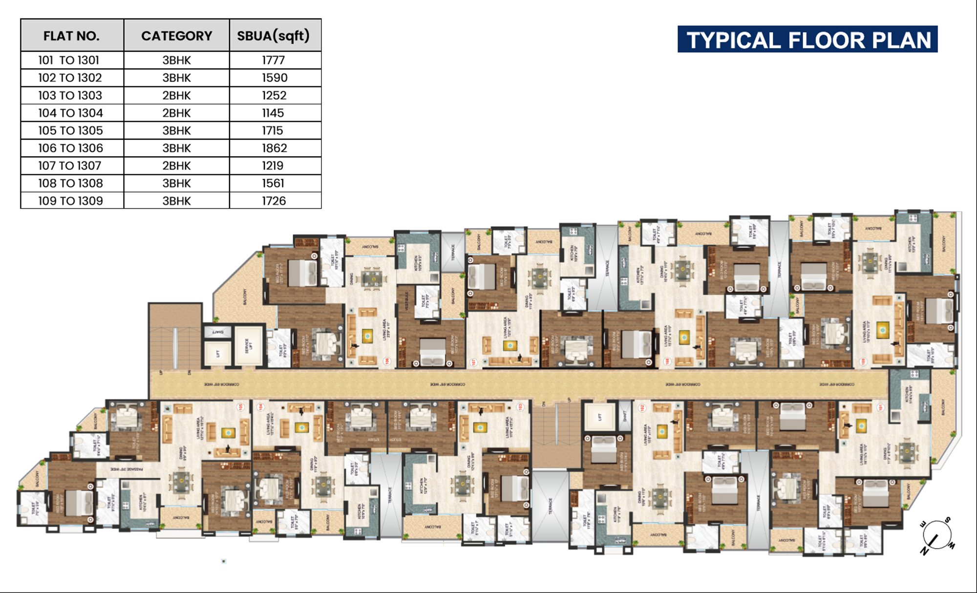 Typical floor plan